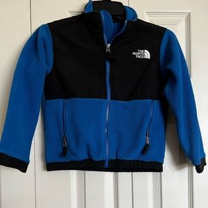 The north face kids Denali royal blue fleece jacket size XS